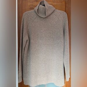 Pura Cashmere & Merino Wool Vintage Khaki LS Turtleneck Sweater NWT- XL